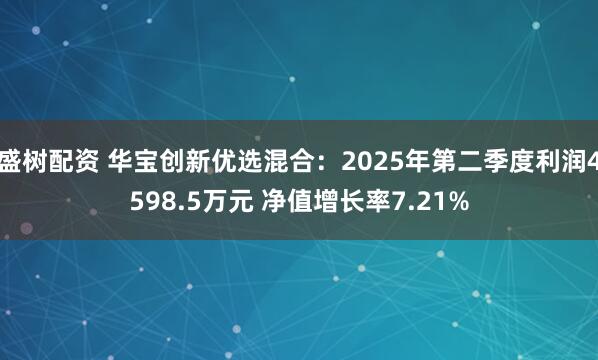 盛树配资 华宝创新优选混合：2025年第二季度利润4598.5万元 净值增长率7.21%